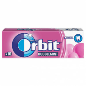 fmcg nederland b.v.   chewing gum orbit bubble mint 14 gram 42247371