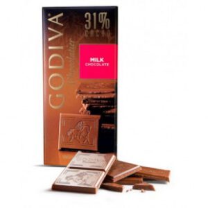 fmcg nederland b.v.   godiva 31 cacao milk chocolate 100 gram 031290720514