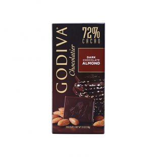 fmcg nederland b.v.   godiva chocolate dark almond tablet 100 gram 031290720910