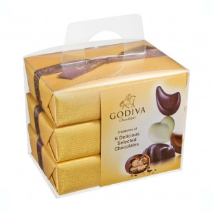 fmcg nederland b.v.   godiva gold case box 6pcs delicious 210 gram 031290728138.