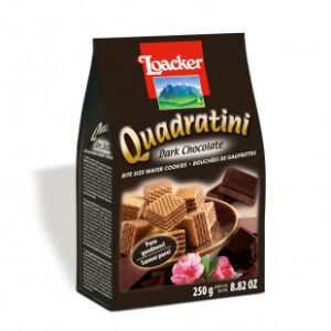 loacker quadratini dark chocolate 250g fmcg import