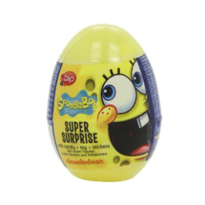 Surprise Egg Chocolate Egg with Spongebob print.