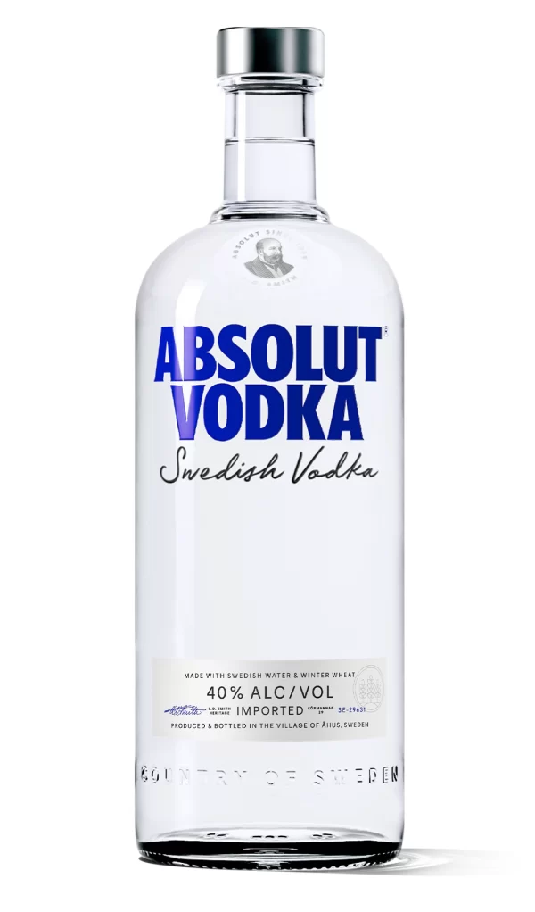 absolut vodka original 2021 against white background